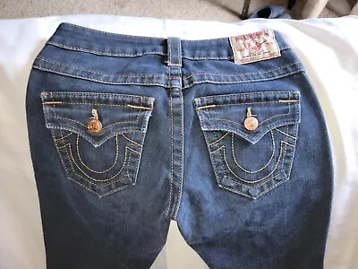 Womens Authentic True Religion Becky Flap Pockets Jeans Size 25/Measures 26 • $18