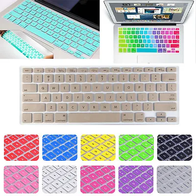 USA EU/UK Version Keyboard Cover Skin For MacBook 12 / Air White Pro 11  13  15  • $4.99