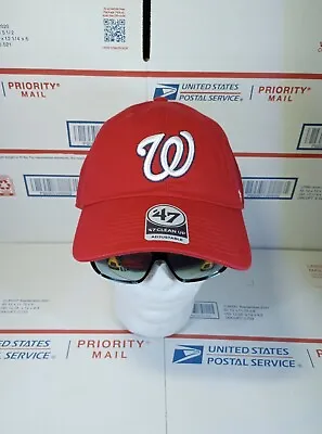 Washington Nationals '47 Clean Up Red Adjustable Strap Hat Dad Cap • $24.99