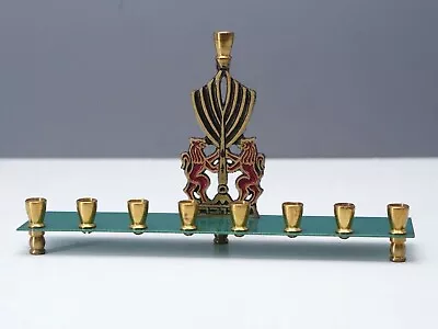 Vintage Brass Hakuli Menorah Chanukkah Hanukkah Judaica Made In Israel  • $66.39