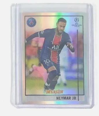 $20 • Buy 2021-22 Neymar Jr Soccer Topps Chrome SILVER Holo Champions League Card 🔥