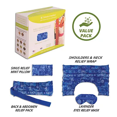 Heating Pad Microwaveable Set For Back Neck Shoulder Eye Mask & Sinus Relief • $109.99