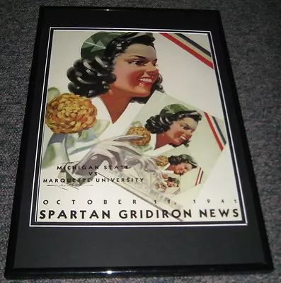 1941 Marquette Vs Michigan State Football Framed 10x14 Poster Official Repro • $49.99