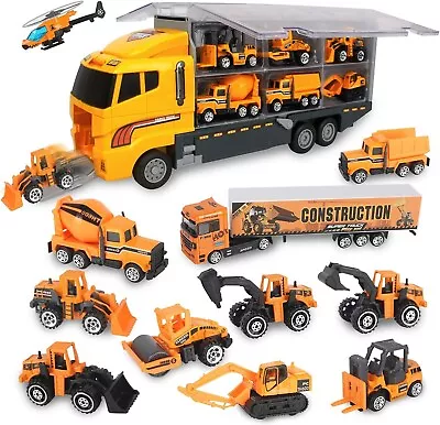 Construction Toy Vehicle Cars Model Trucks Transporter Truck Mini Excavator... • $64.99