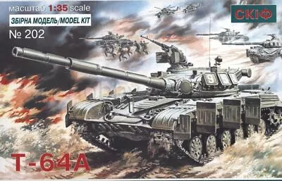 Skif 202 Scale 1/35 Soviet Tank T-64A Plastic Model Kit • $43.99