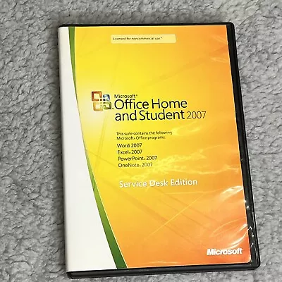 Microsoft Office Home & Student 2007 W/Product Key Service Desk Edition Word Xls • $24.99