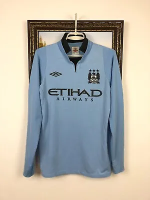 Manchester City Home Football Shirt 2012 Soccer Long Sleeve Jersey Size S • $50