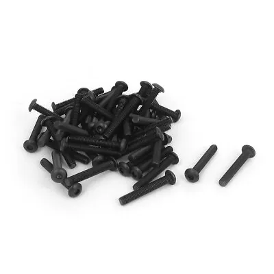 M3x 20mm Alloy Steel Hex Socket Button Head Machine Screws Black 50 PCs • £6.05