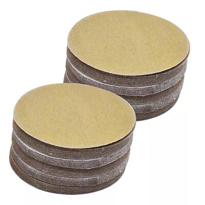 100 Pack 5 Inch 60 - 320 Grit Hook Loop Pads Sanding Discs NO-Hole Sand Paper • $15.27