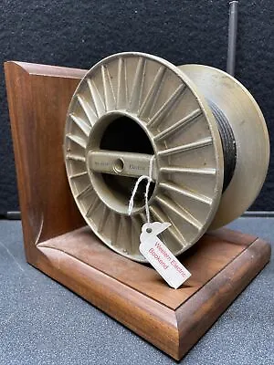 RARE WESTERN ELECTRIC BOOKEND SALESMAN SAMPLE ADVERTISING WIRE REEL 1950’s-60’s • $192.50