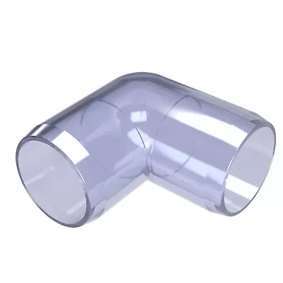 3/4  90-Deg PVC Elbow Fitting Clear UV FORMUFIT Furniture Grade Made In US • $12.99