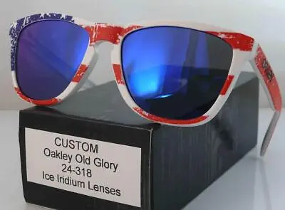 Oakley Old Glory Frogskins 24-318 Collectors Sunglasses Custom Ice Iridium New • $141.59