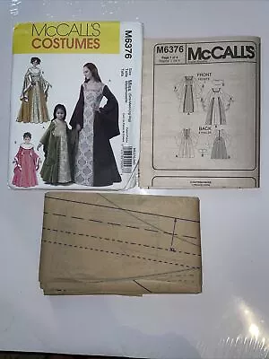 McCalls 6376 Renaissance Medieval Dress Gown Costume Misses S-XL Sewing Pattern • $6.99