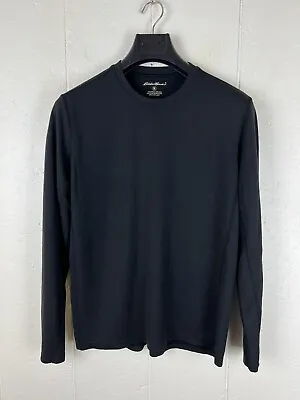 Vox Populi Shirt Men's Medium Black Crew Neck Long Sleeve Stretch Pullover • $8.86