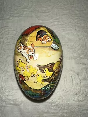 Vintage German Lithograph Easter Egg Candy Container  • $68