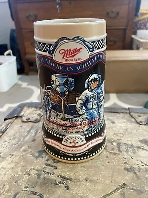 Vintage Miller High Life Beer Stein Great American Achievements NASA Apollo 11 • $20