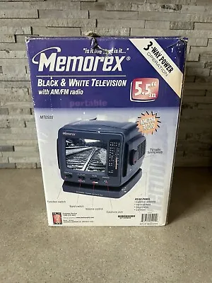 Memorex MT0500 5.5” B&W TV With AM/FM Radio NEW OPEN BOX • $75