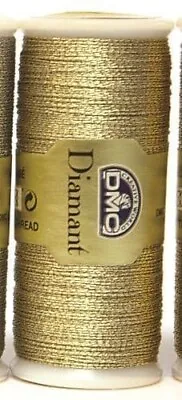 Dmc Diamant Metallic Embroidery Thread No. D3821 Light Gold 35 Meter Spool • £3.60