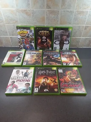 Bundle Of 10x Original Xbox Games All With Manuals - Star Wars Crash Nitro Cart • £27.95