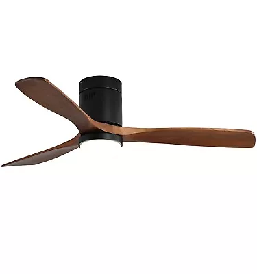 Sofucor 52 In. Indoor/Outdoor Black Wood Ceiling Fan With Remote Control • $75.99