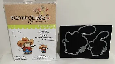 Stamping Bella COWGIRL SQUIDGY Little Girl Cowboy Rubber Stamps Dies Lot • $24.98