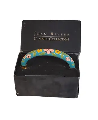 Vtg Joan Rivers Cloisonne Enamel Hinged Bangle Bracelet QVC Fashion Jewelry • £43.79