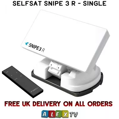 Selfsat Snipe 3 R Single LNB Remote Control Motorhome Caravan Satellite Dish • £1299.99