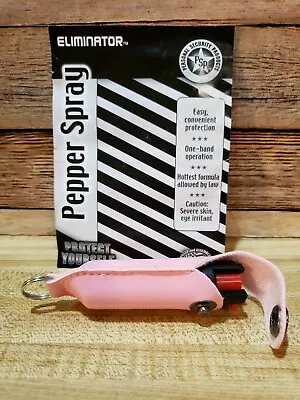 Eliminator 1/2oz Pepper Spray W/pink Key Chain Case. • $7.99
