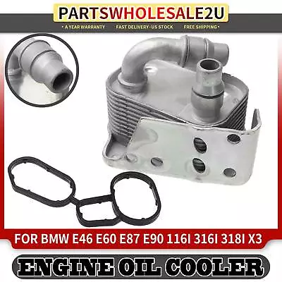 Engine Oil Cooler For BMW E81/E87 120i 06-12 E36 318i 1998 1.9L 2.0L W/ 10 Rows • $31.99