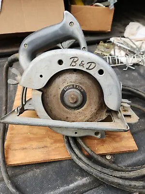 Black & Decker Vintage Heavy Duty Circular Saw Cat. No. 62 9 Amp 115 Volt Works • $24.95