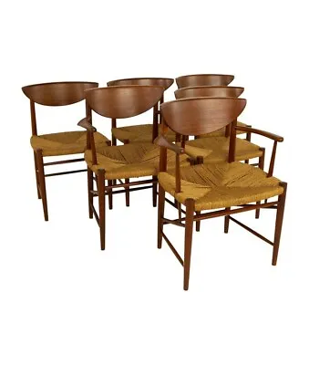 Peter Hvidt And Orla Mølgaard Nielsen's Soborg MidCentury Set Of 6 Dining Chairs • $5347