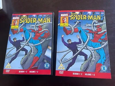 Marvel Original Spider-Man Animated Series 4 DVD Box Set Season 1-2 Volume 1-2 • £1.49
