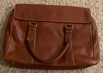 Osgoode Marley Crossbody Brown Leather Briefcase Bag • $39.99