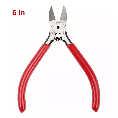 6 Inch Wire Cutter Diagonal Cutting Pliers Nippers Repair Tool Side Cutters Red • $10.58
