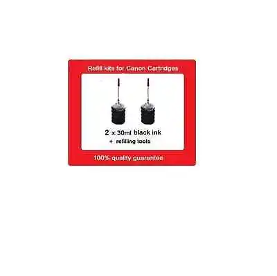 Two Black Refill Kits For Canon PG-645 PG-645xl Ink Cartridges MG2460 TR4560 • $16.98
