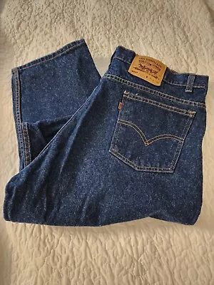 Vintage 90s Orange Tab Levis 505 42 X 34 Reg Fit Straight Leg Jeans • $42.99