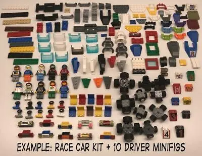 $69.99 • Buy Lego Birthday Activity: Pieces For 10 Racecars + 10 Driver Minifigs: Party Favor