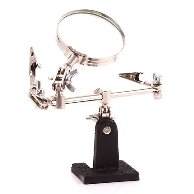 FREE STANDING 3rd HAND MAGNIFIER/MAGNIFYING GLASS Adjustable Stand Model Airfix • £8.99