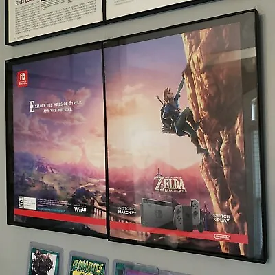 FRAMED Legend Of Zelda Breath Of The Wild Ad Video Game Wall Art V2 • £43.39