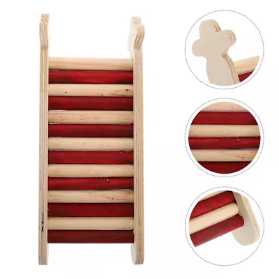  Climbing Accessories Wooden Bridge For Guinea Pigs Hamster Ladder • £9.35