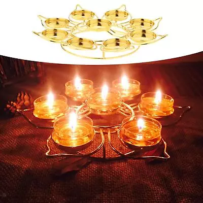 Ghee Lamp Holder Tibetan Tealight Candle Holder Buddhist Supplies Golden Cup • $33.73