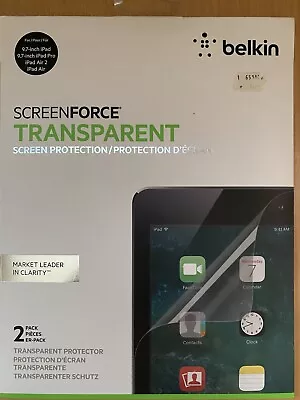 Belkin Screen Protector For Ipad 6th 5th Gen Air 2 1 Pro 9.7 2 Pk New F7n262bt2 • $12.50