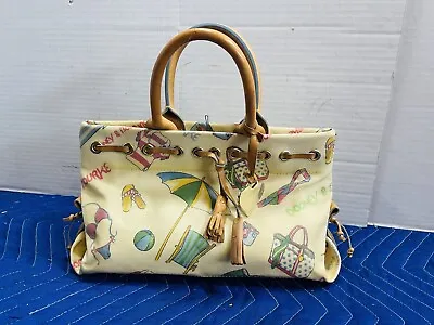 $19.99 • Buy Dooney And Bourke MIAMI Beach Design Coated Canvas Handbag RETIRED Purse