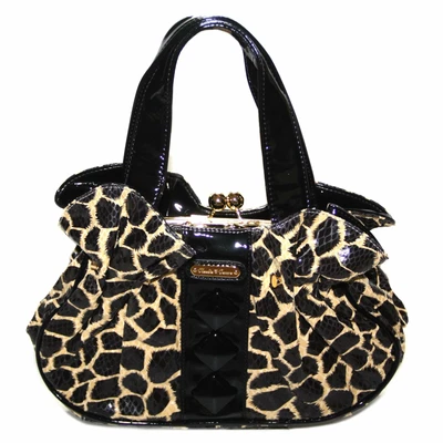 £40 • Buy Claudia Canova Black Brown Giraffe Handbag Grab Bag [81306] 103156