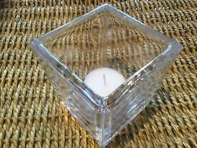 £6 • Buy GLASS CUBE FLOWER VASE / Tea Light Holder HOME DECOR