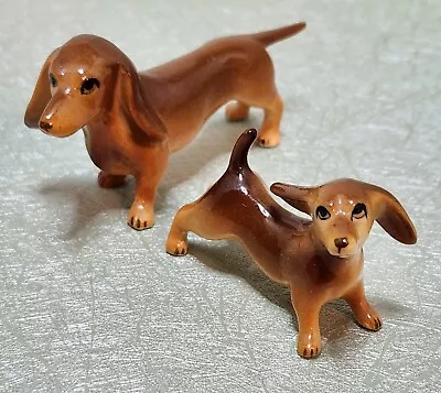 Vintage Hagen Renaker Lot Of 2 Dachshund Wiener Dogs Miniature Figurines • $18