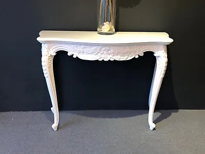 RRP £1370 Ex Display WHITE GLOSS French Console Table French Rococo 120cm Long • £450