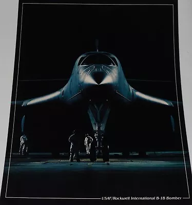 U.S.A.F. /ROCKWELL INTERNATIONAL B-1B BOMBER 2-SIDE COLOR POSTER 8-1/2 X 11  W@W • $17.99