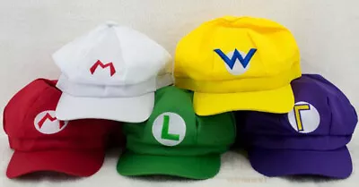 AU Super Mario Bros Hat Mario Luigi Wario Waluigi Cap Costume Cosplay Outfit • $17.72