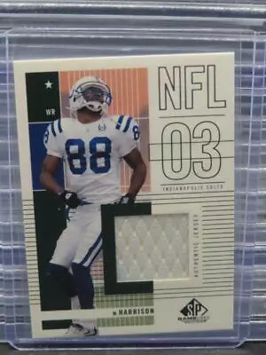 2003 SP Game Used Edition Marvin Harrison NFL Game Used Jersey #168 Colts • $0.99